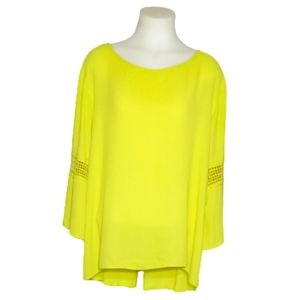 Cato Lime Green Sheer Top Sz 18/20W